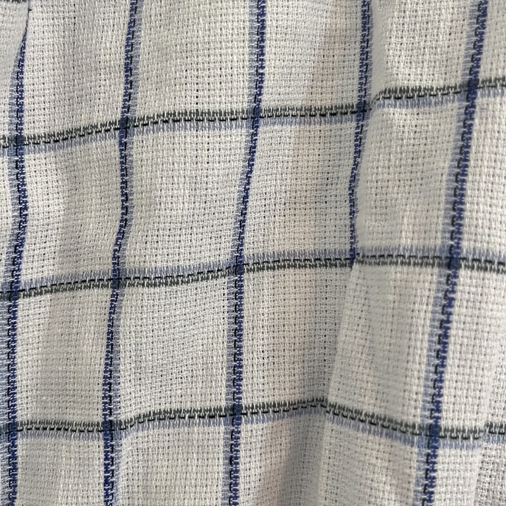 NWT Eden Society Blue White Black Plaid Tie Waist Shirt Dress Button Front Small - Picture 6 of 6